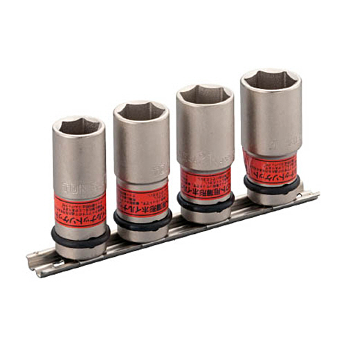 インパクト用薄形ホイルナットソケットセット(ホルダー付)　4pcs　1セット画像