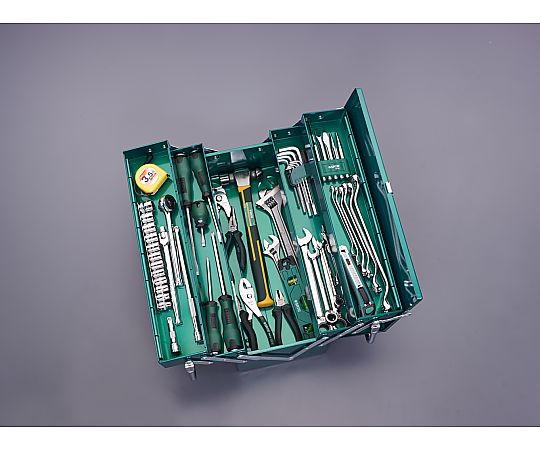 [60個組] 工具セット(3/8") さまざまなサイズの工具が整然と並んでいる状態