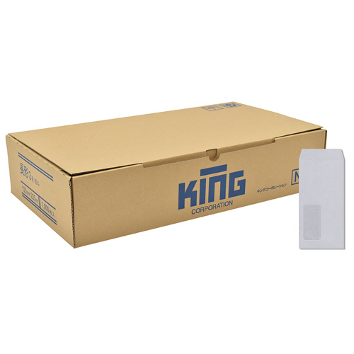 窓明No.37 長3 口のり無 85g 〒枠無 ｾﾝﾀｰ貼 ｽｶｲﾌﾞﾙｰ 1ｹｰｽ(1000枚)画像