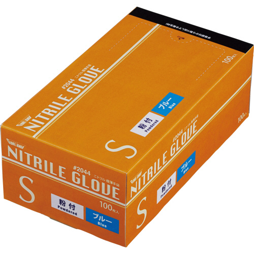 ﾆﾄﾘﾙ 使いきり極薄手袋 粉付 ﾌﾞﾙｰ S 1箱(100枚)画像