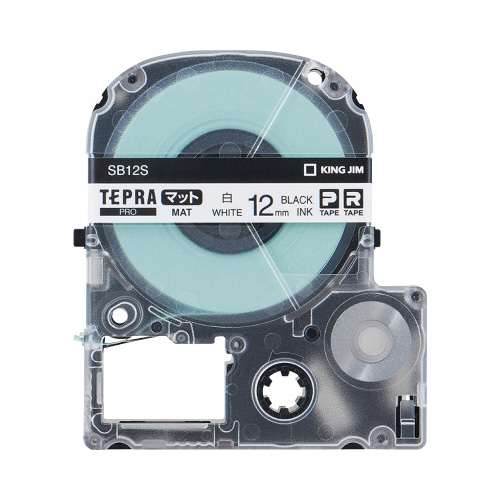 テプラＰＲＯテープ　マット白ラベル　１２ｍｍ黒字画像