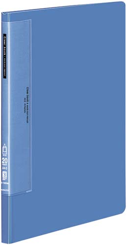 クリヤーブックＷＣ　固定式Ａ４縦２０Ｐ青１０冊画像