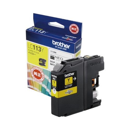純正インク　ＬＣ１１３Ｙ　イエロー　２個画像