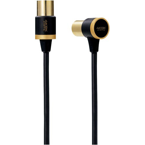 アンテナケーブル　４Ｋ８Ｋ対応　Ｌ－Ｓ型　２．０ｍ