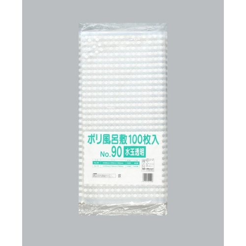 ポリ風呂敷 No.90 水玉透明 福助工業 100枚入り画像