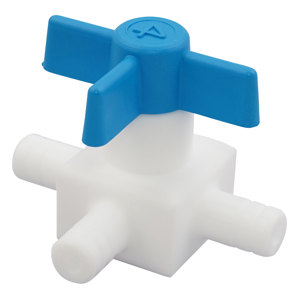 フッ素樹脂製三方コック(差し込み止)画像