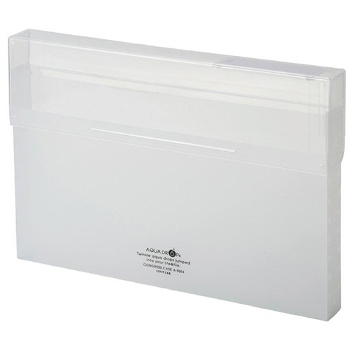 AQUA DROPs ｺﾝｸﾞﾚｽｹｰｽ A4ﾖｺ 300枚収容 乳白 1ｾｯﾄ(6個)画像