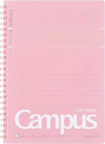 キャンパスソフトリング　Ａ５ピンク×５画像