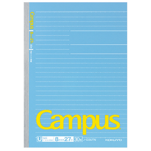 ｷｬﾝﾊﾟｽﾉｰﾄ(幅広ﾄﾞｯﾄ入り罫線) ｾﾐB5 U罫 30枚 1ｾｯﾄ(5冊)画像