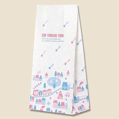 角底袋（ドット・ブラウン・幅155×マチ95×高320mm)画像