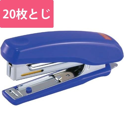 コンパクトホッチキス20枚とじ　ブルー画像