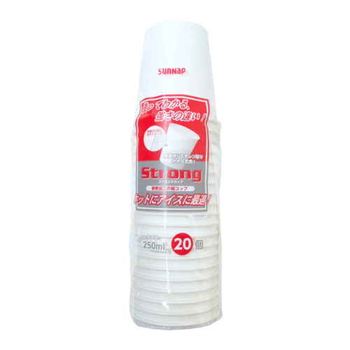 紙コップ サンナップ ストロングカップ 20P 205ML画像