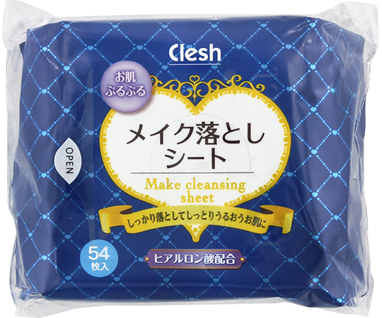 Clesh　メイク落としシート　ヒアルロン酸　54枚入画像