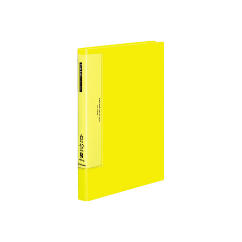 クリヤーブックウェーブカット　固定式Ａ４縦４０Ｐ黄画像