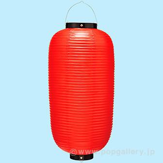 ビニール九長提灯 赤
