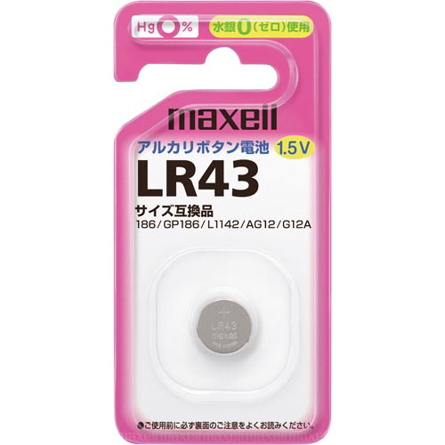 アルカリボタン電池　ＬＲ４３画像