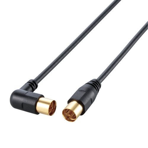 ｱﾝﾃﾅｹｰﾌﾞﾙ L型-ｽﾄﾚｰﾄ ﾌﾞﾗｯｸ 1m RoHS指令準拠(10物質) 1本画像