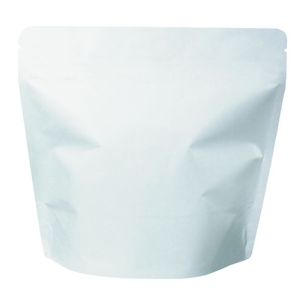 コーヒー豆 袋 COT-850 スタンドチャック袋200g白インナーバルブ付 ヤマニパッケージ画像