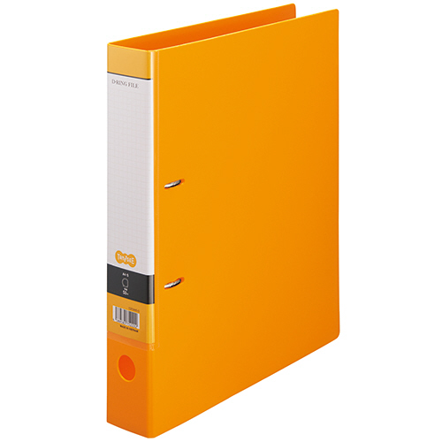 Dﾘﾝｸﾞﾌｧｲﾙ A4ﾀﾃ 2穴 350枚収容 35mmとじ 背幅53mm ｵﾚﾝｼﾞ 1ｾｯﾄ(10冊)画像