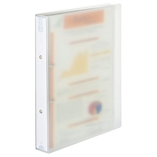 ﾘﾝｸﾞﾌｧｲﾙ A4ﾀﾃ 2穴 260枚 ﾘﾝｸﾞ内径32mm 背幅43mm ｸﾘｱ 1冊画像