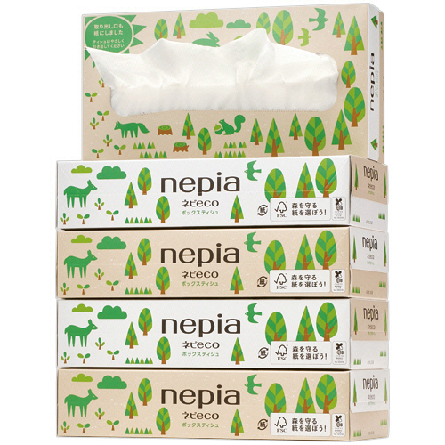 ﾈﾋﾟｱ ﾈﾋﾟeco ﾃｨｼｭ 200組/箱 1ﾊﾟｯｸ(5箱)画像