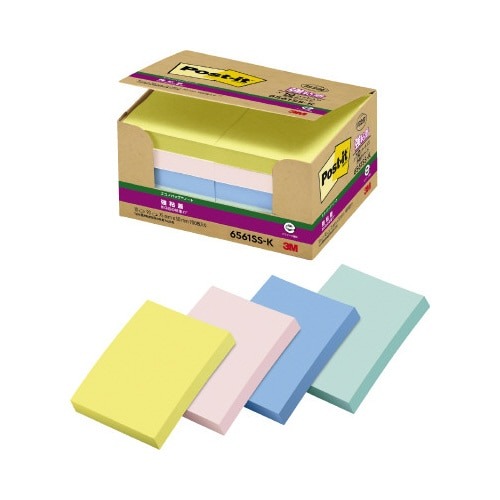 ポストイット強粘着７５×５０　パステル混色１０冊画像