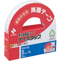 ﾅｲｽﾀｯｸ 再生紙両面ﾃｰﾌﾟ 小巻 5mm×9m 1ｾｯﾄ(20巻:2巻×10ﾊﾟｯｸ)画像