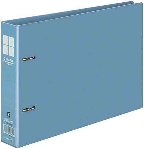ＤリングファイルＰＰ　青Ｂ５横　背幅４５ｍｍ１０冊画像