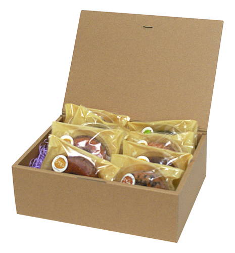 ブック型ギフトボックス（茶・258×180×87mm）画像