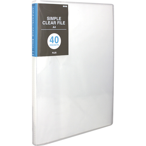 ｼﾝﾌﾟﾙｸﾘｱｰﾌｧｲﾙ A4ﾀﾃ 40ﾎﾟｹｯﾄ 背幅20mm ｸﾘｱｰ 1冊