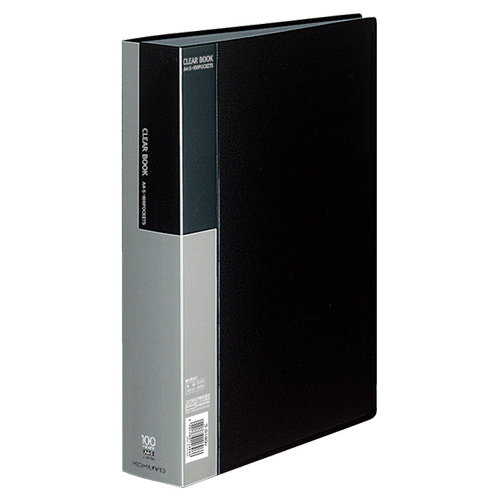 ｸﾘﾔｰﾌﾞｯｸ(ﾍﾞｰｼｯｸ) 固定式 A4ﾀﾃ 100ﾎﾟｹｯﾄ 背幅59mm 黒 1ｾｯﾄ(4冊)画像