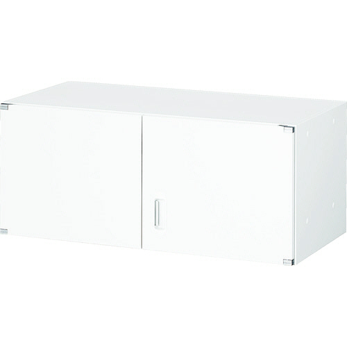 ユニット型壁面書庫　両開き　上置専用　W900×D400×H380mm　ホワイト　1台