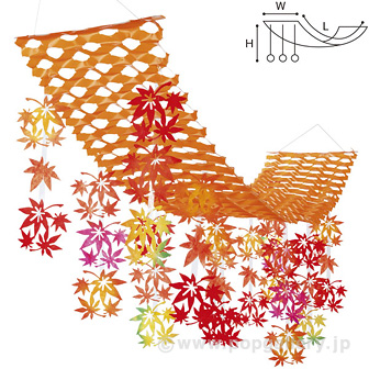 秋色もみじプリーツハンガー画像