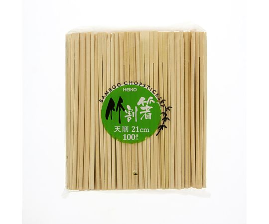 竹割箸 21cm 天削 100本入画像