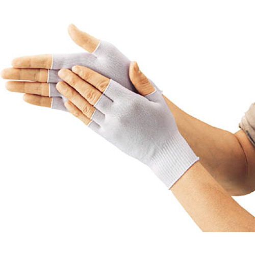 ｲﾝﾅｰ編手袋(組立･検査) ﾎﾜｲﾄ ﾌﾘｰ 1ﾊﾟｯｸ(10双)画像