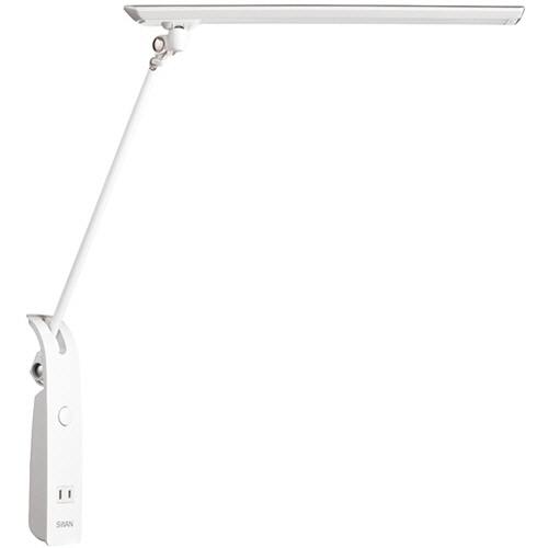 LEDﾃﾞｽｸﾗｲﾄ ｸﾗﾝﾌﾟ式 14W 1350Lx ﾎﾜｲﾄ 1台画像