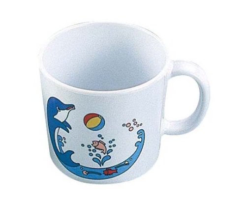 メラミン お子様食器 イルカ 片手コップ(大)L-15