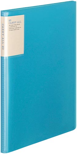 クリヤーブックキャリーオール固定背ポＡ４縦２０Ｐ青画像