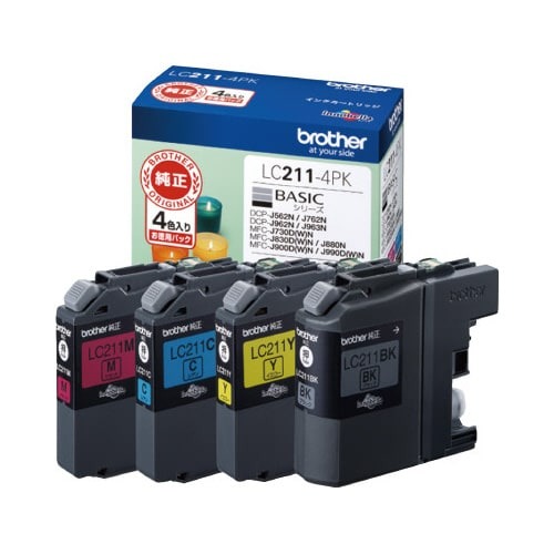 純正インク　ＬＣ２１１－４ＰＫ　４色パック画像