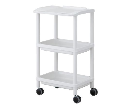 モバイルPCカート　532×445×950mm　白画像
