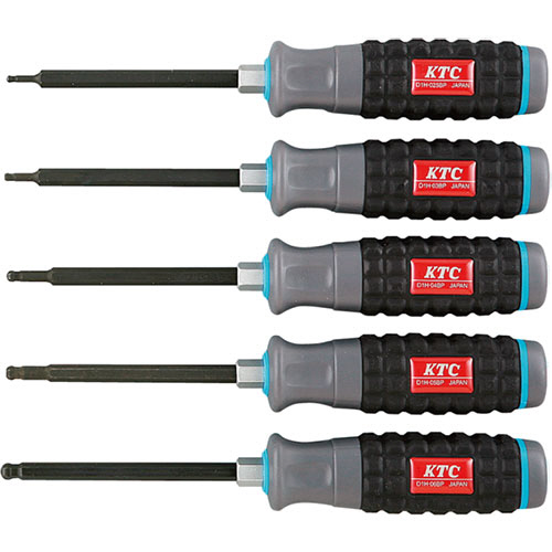 樹脂柄ﾎﾞｰﾙﾎﾟｲﾝﾄﾍｷｻｺﾞﾝﾄﾞﾗｲﾊﾞｾｯﾄ[5本組] 1ｾｯﾄ画像