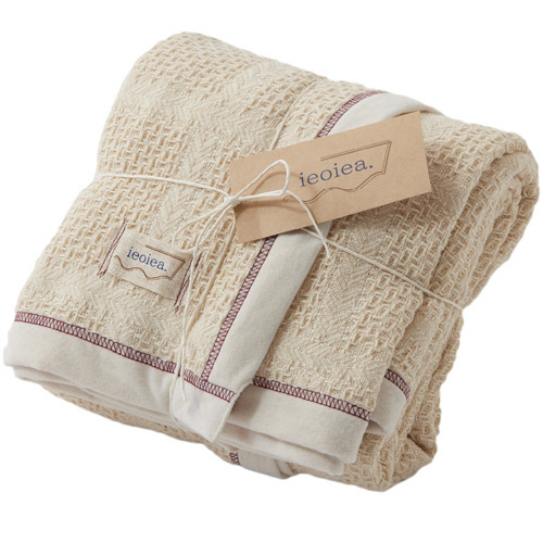 ieoiea.ｼﾞｬｶﾞｰﾄﾞ織ｺｯﾄﾝｹｯﾄ ｼﾝｸﾞﾙ ﾅﾁｭﾗﾙｱｲﾎﾞﾘｰ 1枚