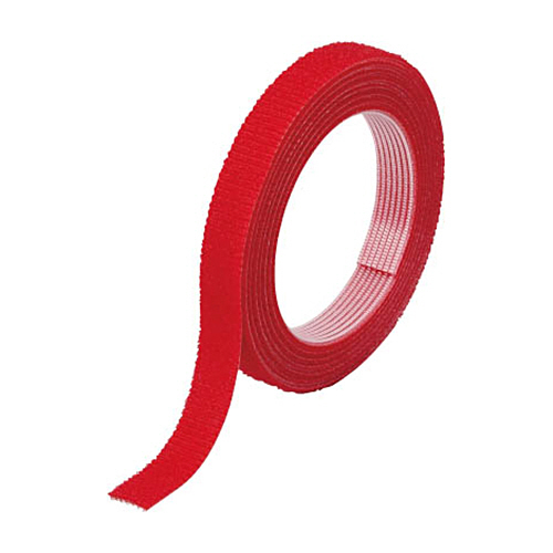 ﾏｼﾞｯｸﾊﾞﾝﾄﾞ結束ﾃｰﾌﾟ 両面ﾀｲﾌﾟ 赤 10mm×1.5m 1巻画像