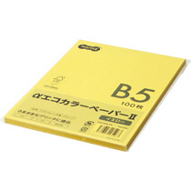 αｴｺｶﾗｰﾍﾟｰﾊﾟｰII B5 ｲｴﾛｰ 少枚数ﾊﾟｯｸ 1冊(100枚)画像
