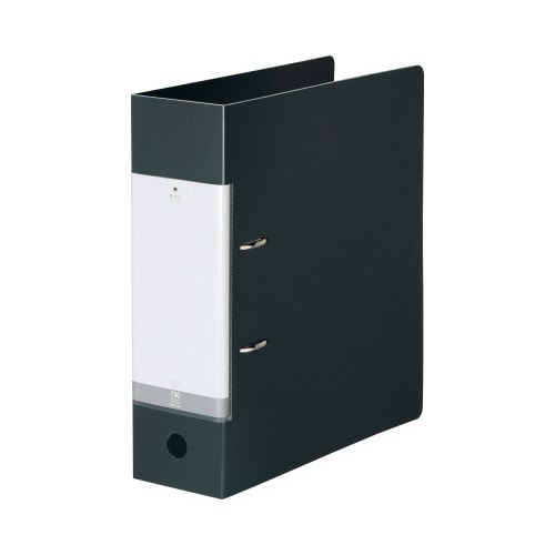 Ｄリング２穴ファイル　黒Ａ４縦背幅８８ｍｍ×１０画像