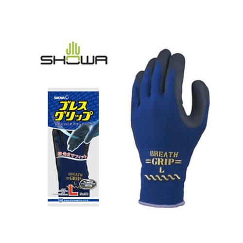 作業用手袋 380 ブレスグリップ M・ネイビー ショーワグローブ画像