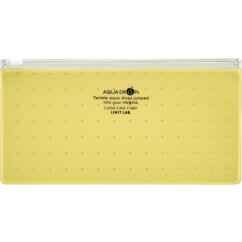 AQUA DROPs ｸﾘﾔｰｹｰｽ PEN(通帳) 黄 1枚