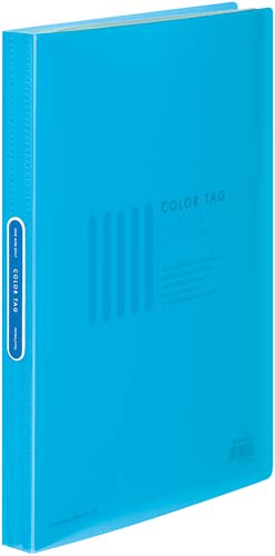 クリヤーブックカラータグ　Ａ４縦４０Ｐ　薄青１０冊画像