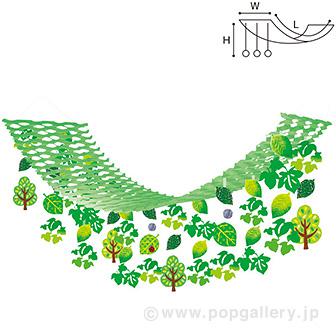 新緑グリーンプリーツハンガー画像