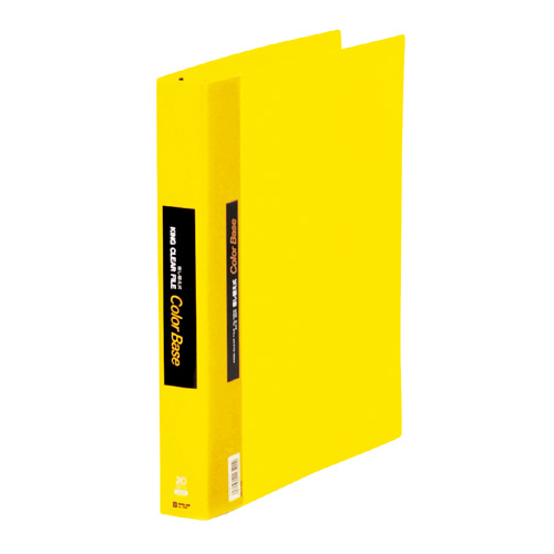 ｸﾘｱｰﾌｧｲﾙｶﾗｰﾍﾞｰｽ 差替え式 A4ﾀﾃ 30穴 15ﾎﾟｹｯﾄ付属 背幅40mm 黄 1ｾｯﾄ(5冊)